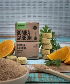 Alternative view of Bomba carbón Citronella x12 - Naranja